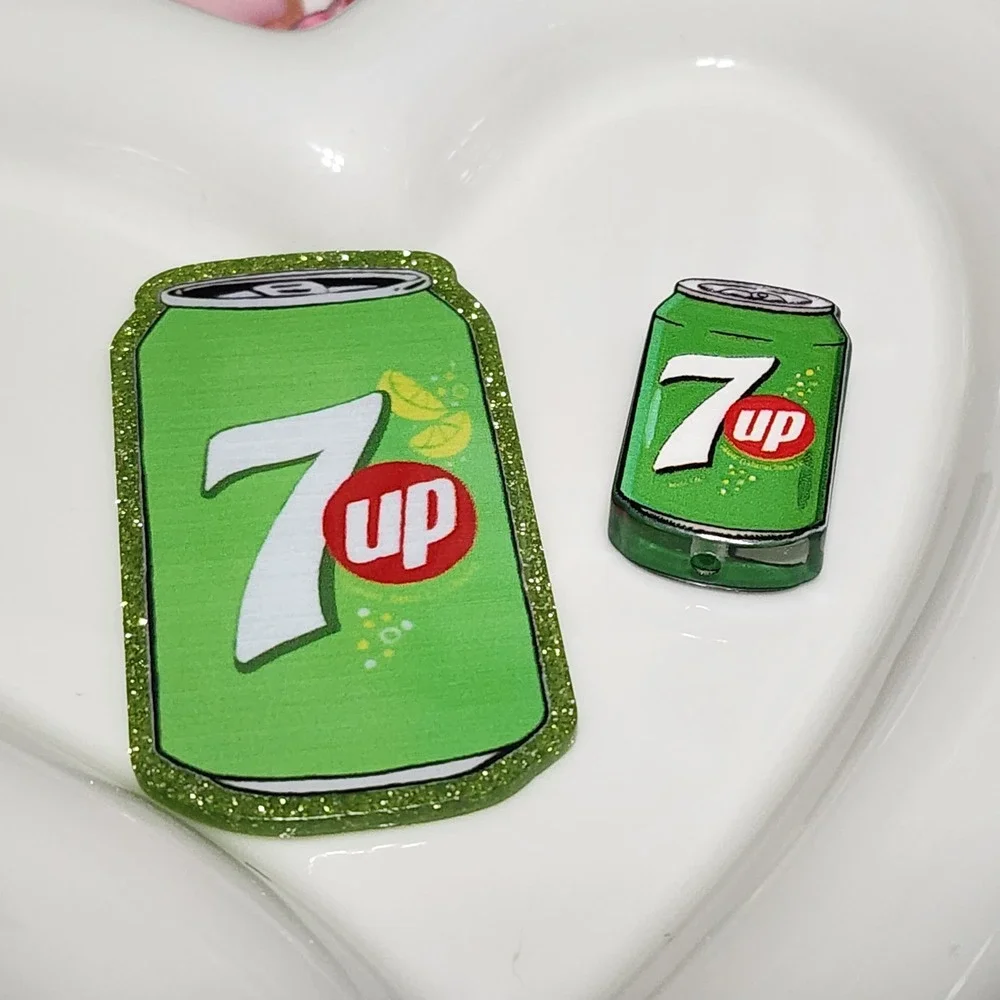 Pop Soda Flatback Focal Bead Flats 7 Crafts Badge Keychain Beaded Pen Magnet